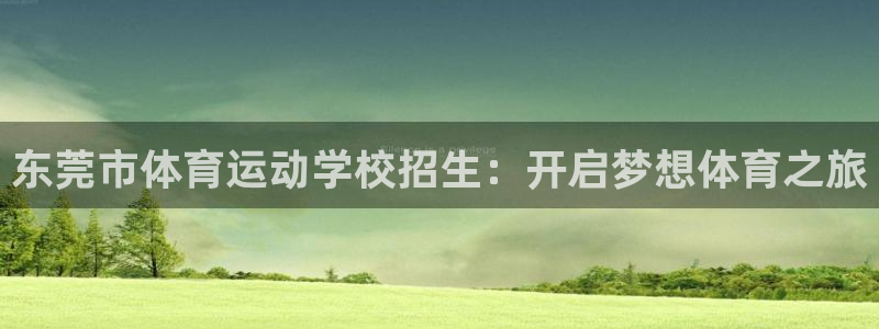 vsport体育在线官网：东莞市体育运动学校招生：开启梦想体育之旅