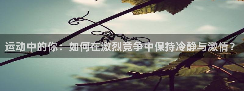 vsport体育：运动中的你：如何在激烈竞争中保持冷静与激情？
